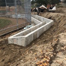 formed concrete wall