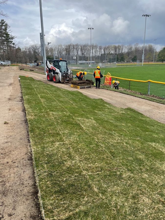 sodding of grass at Park