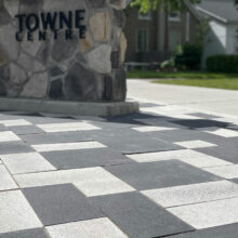 tiled walkway downtown