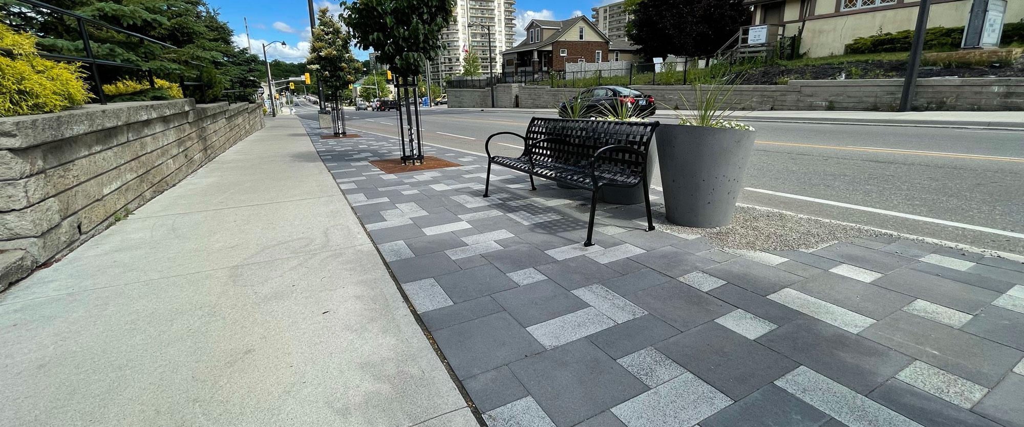 Kitchener walkway tiled
