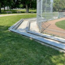 Breithaupt Park Baseball Diamond seating installed