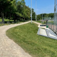 Breithaupt Park Baseball Diamond paths and seating completed