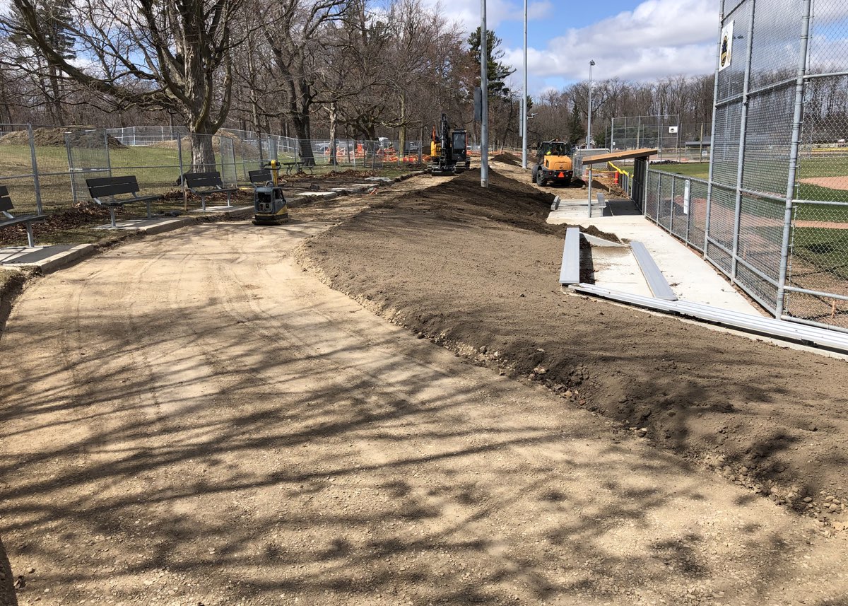 Breithaupt Park Baseball Diamond path grading