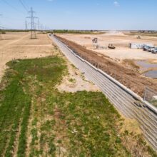 Summit Park retaining wall view of long section