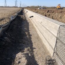 Summit Park retaining wall construction
